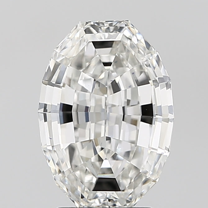 3.13ct Oval Step Cut F VVS2 Lab Grown Diamond