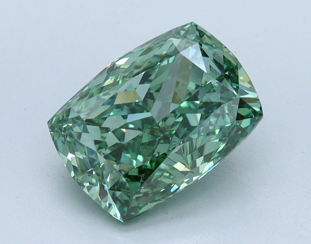 2.01ct Cushion Green VS2 Lab Grown Diamond