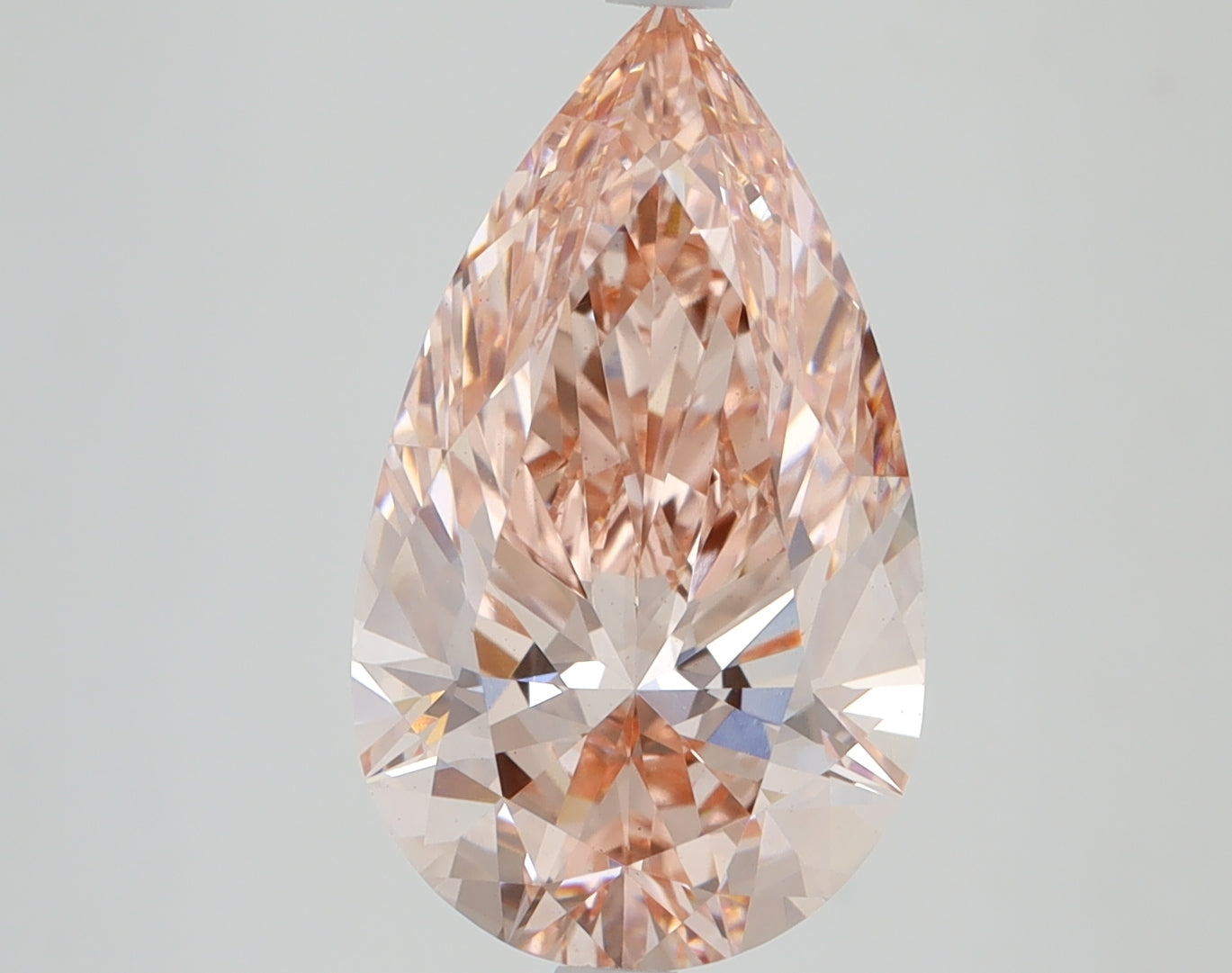 4.08ct Pear Brownish Pink VS1 Lab Grown Diamond