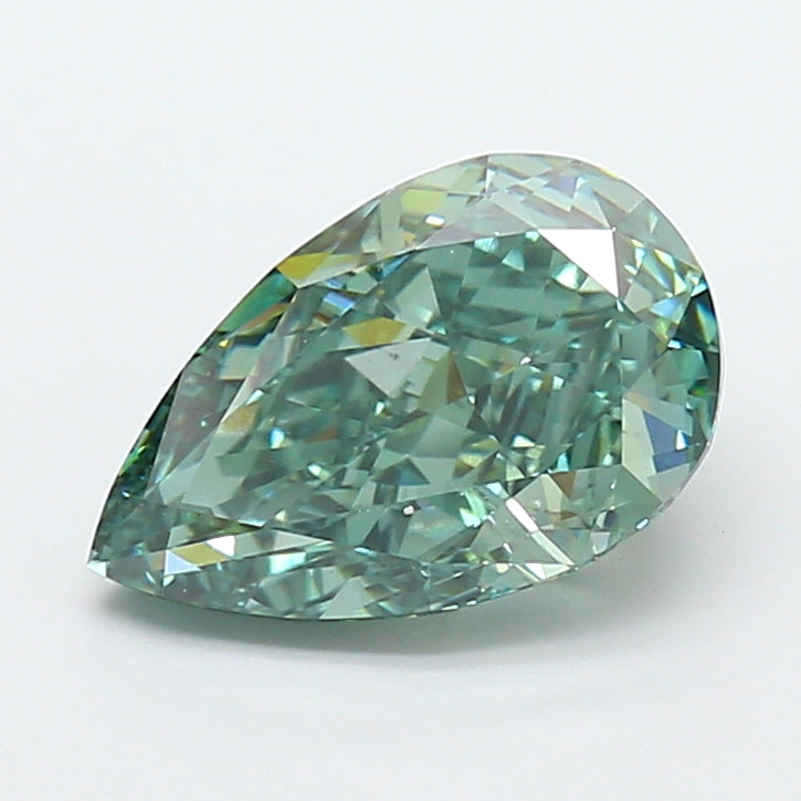 3.21ct Pear Green VS1 Lab Grown Diamond