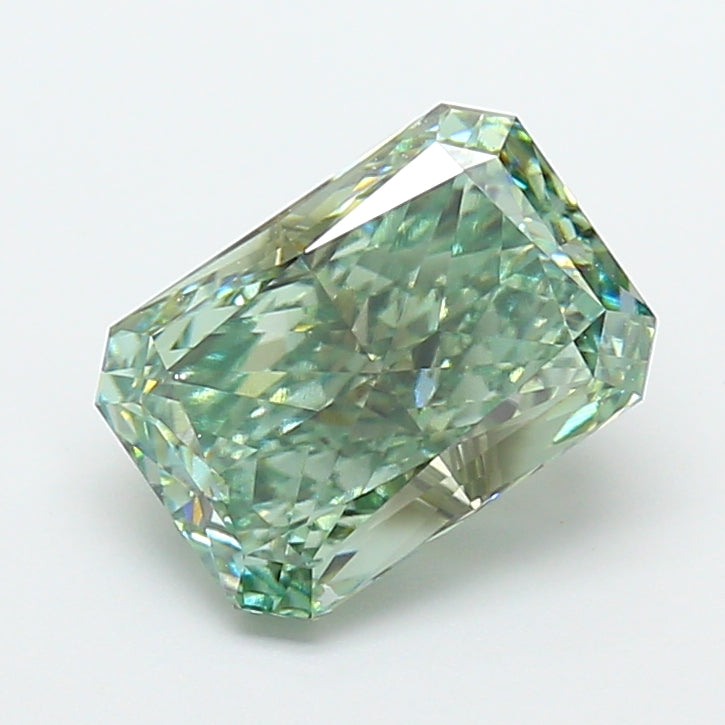 3.21ct Radiant Green VS1 Lab Grown Diamond