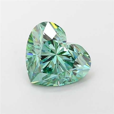 2.05ct Heart Green VS1 Lab Grown Diamond