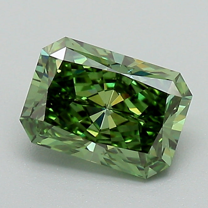1.03ct Radiant Green VVS2 Lab Grown Diamond
