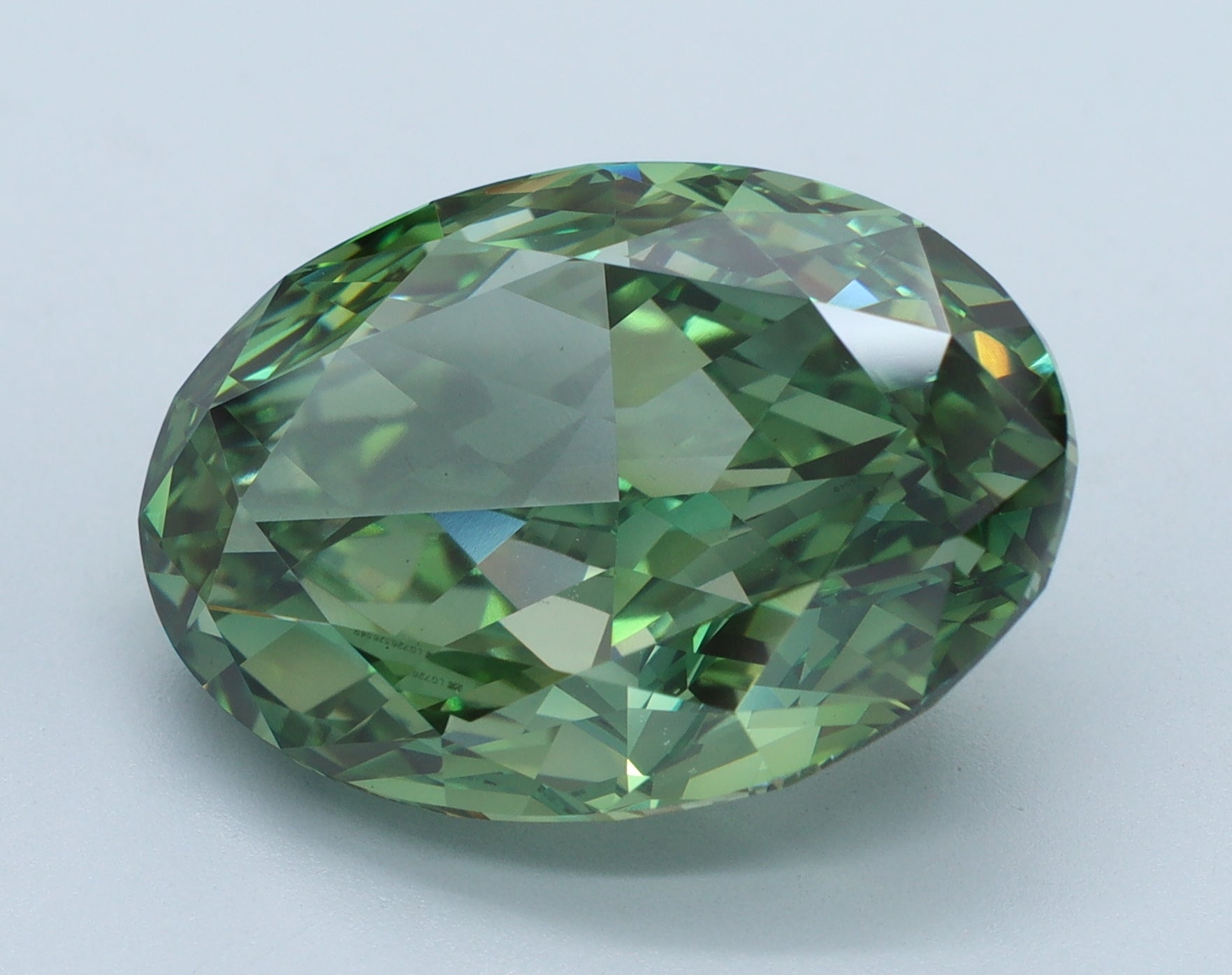 11.71ct Oval Green VS1 Lab Grown Diamond