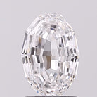3.15ct Oval Step Cut F VVS2 Lab Grown Diamond