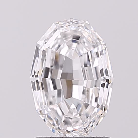 3.15ct Oval Step Cut F VVS2 Lab Grown Diamond