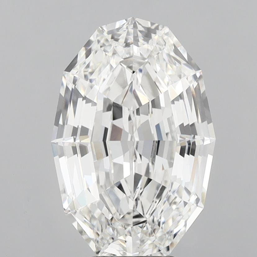 6.38ct Oval Step Cut F VVS2 Lab Grown Diamond