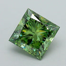 1.06ct Princess Green VS1 Lab Grown Diamond