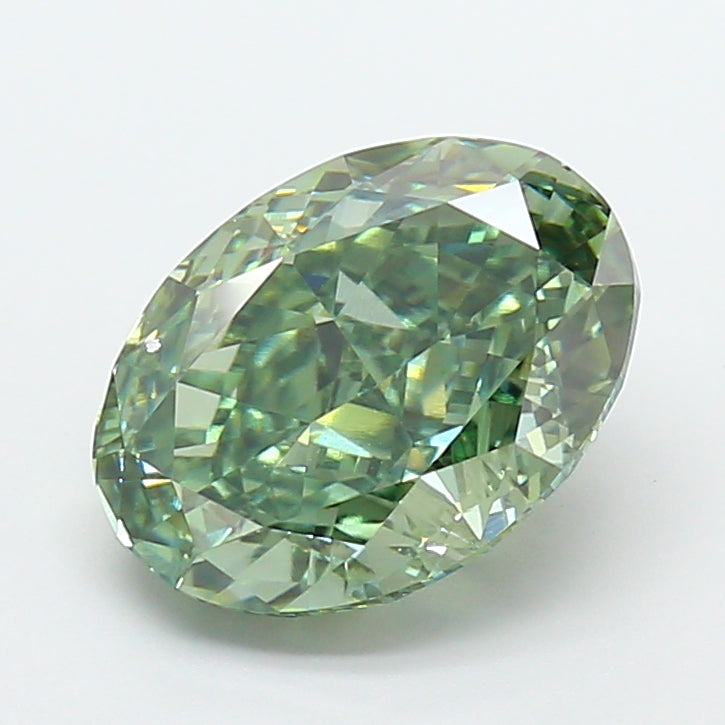 4.07ct Oval Green VVS2 Lab Grown Diamond