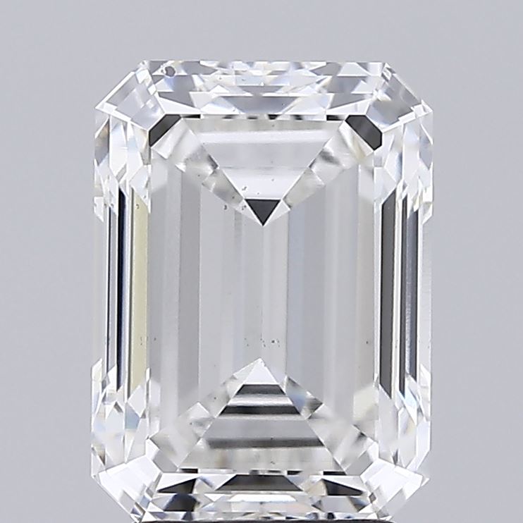 3.71ct Emerald F SI1 Lab Grown Diamond